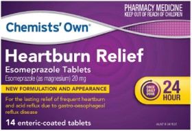 Chemists-Own-Heartburn-Relief-Esomeprazole-20mg-14-Tablets on sale