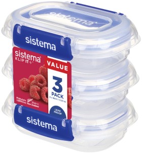 Sistema+Klip+It%2B+Rectangle+180mL+3+Pack