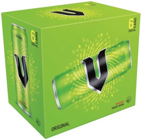 V+Energy+Drink+6x330mL+Selected+Varieties