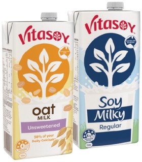 Vitasoy+Unsweetened+or+Milky+Long+Life+Milk+1+Litre+Selected+Varieties