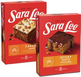 Sara+Lee+Pudding+475g+or+Frozen+Cake+350-400g+Selected+Varieties