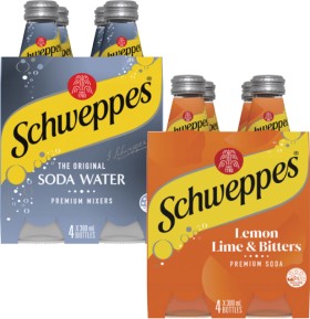 Schweppes-Mixers-or-Soft-Drink-4x300mL on sale