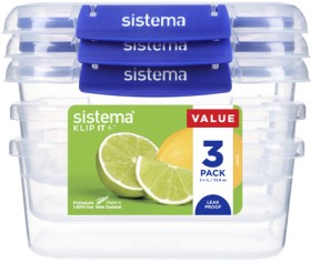 Sistema-Klip-It-Container-1-Litre-3-Pack on sale