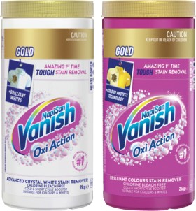 Vanish-NapiSan-Oxi-Action-Gold-Multi-Power-Laundry-Booster-Powder-2kg on sale