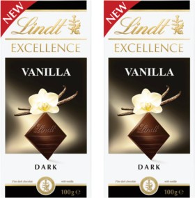 NEW-Lindt-Excellence-Vanilla-Block-Chocolate-100g on sale