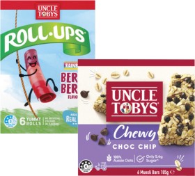Uncle-Tobys-Muesli-Bars-145g-185g-or-Roll-Ups-94g on sale