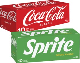 Coca-Cola%2C+Fanta+or+Sprite+Soft+Drink+10x375mL
