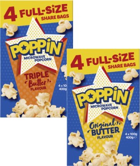 Poppin-Microwave-Popcorn-400g on sale
