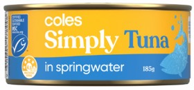 Coles+Simply+Tuna+in+Springwater+185g