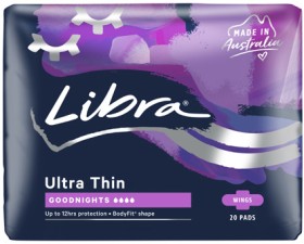 Libra+Ultra+Thin+Goodnights+Pads+with+Wings+20+Pack