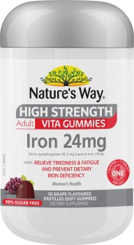 Natures-Way-High-Strength-Adult-Vita-Gummies-Iron-24mg-30-Pack on sale