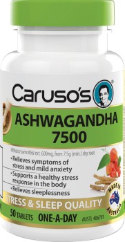 Carusos-Ashwagandha-7500-50-Tablets on sale