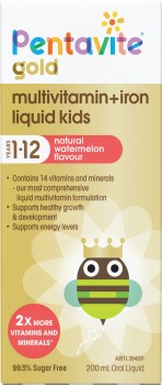Pentavite-Gold-Multivitamin-Iron-Liquid-For-Kids-200mL on sale