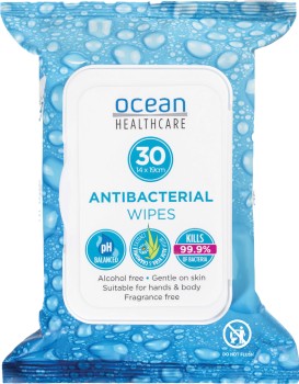 Ocean-Healthcare-Antibacterial-Wipes-30-Pack on sale