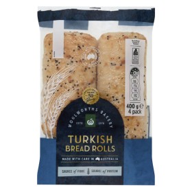 Woolworths+Turkish+Rolls+400g+Pk+4