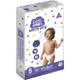 Little-Ones-Ultra-Dry-Size-5-Nappies-Pk-44 on sale