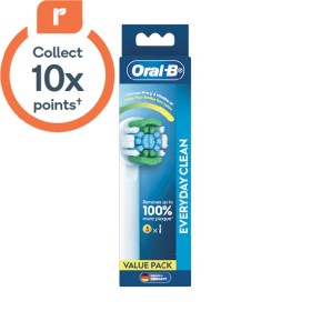 Oral-B-Everyday-Clean-Electric-Toothbrush-Replacement-Heads-Pk-5 on sale