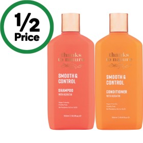 Thanks-To-Nature-Smooth-Control-Shampoo-or-Conditioner-500ml on sale