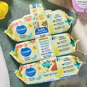 Curash+Nursery+Simply+Water+Wipes+Pk+80+x+3