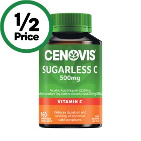 Cenovis+Sugarless+Vitamin+C+500mg+Chewable+Tablets+Pk+160%23
