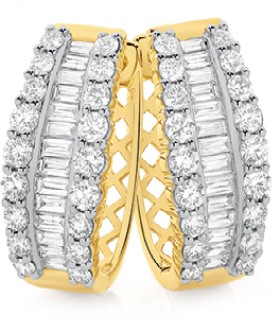 Alora-10ct-Gold-1-12-Carats-TW-Lab-Grown-Diamond-Three-Row-Huggie-Earrings on sale
