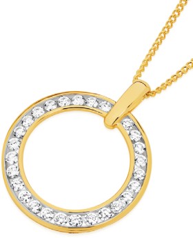 Alora-10ct-Gold-1-Carat-TW-Lab-Grown-Diamond-Circle-Pendant on sale