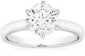 Alora+14ct+White+Gold+2+Carat+Lab+Grown+Solitaire+Diamond+Ring