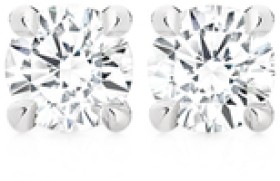 Alora+14ct+White+Gold+1%2F2+Carat+TW+Lab+Grown+Diamond+4+Claw+Stud+Earrings