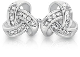 9ct-White-Gold-Diamond-Overlay-Stud-Earrings on sale