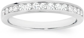 9ct+White+Gold+Diamond+Anniversary+Band