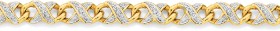 9ct+Gold+Diamond+Infinity+Bracelet