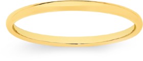 9ct-Gold-Solid-Half-Round-Polished-Stacker-Ring on sale