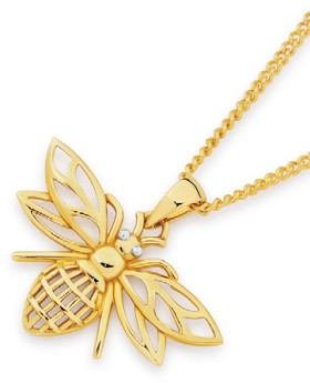 9ct-Gold-Filigree-Bumble-Bee-Pendant on sale