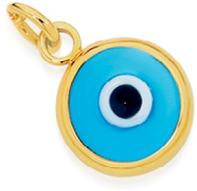 9ct-Gold-8mm-Evil-Eye-Charm on sale