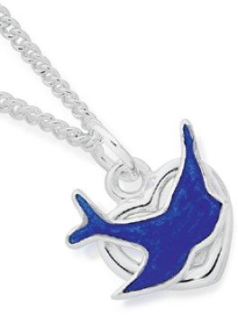 Sterling-Silver-Childs-Bluebird-Heart-Pendant on sale