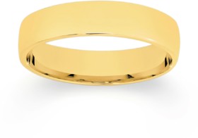 9ct+Gold+5mm+Barrel+Wedding+Men%26%23039%3Bs+Band