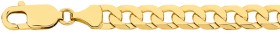 9ct-Gold-Solid-Bevelled-Curb-Mens-Bracelet on sale