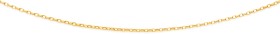 9ct+Gold+42cm+Solid+Diamond-Cut+Oval+Belcher+Chain