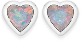 Sterling-Silver-Small-Syn-Opal-Heart-Studs on sale