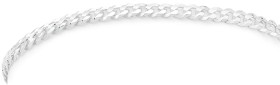 Sterling+Silver+19cm+Concave+Dia-Cut+Flat+Curb+Bracelet