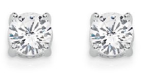 Sterling+Silver+5mm+Claw+Set+Cubic+Zirconia+Studs