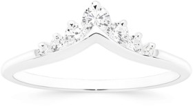 Sterling-Silver-Cubic-Zirconia-V-Ring on sale