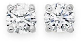 9ct+Gold+Cubic+Zirconia+Stud+Earrings