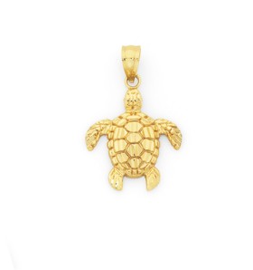 9ct-Gold-Turtle-Pendant on sale