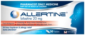 Allertine-Bilastine-20mg-30-Tablets on sale