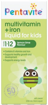 Pentavite-Multivitamin-Iron-Liquid-for-Kids-Lemon-Lime-Flavour-200mL on sale