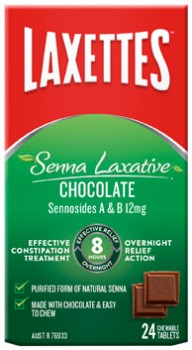 Laxettes-Senna-Chocolate-Squares-24-Chewable-Tablets on sale