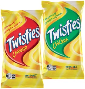 Twisties-6590g-Cheetos-8090g-or-Burger-Rings-90g-Selected-Varieties on sale