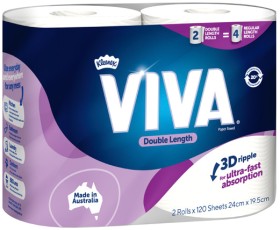 Viva+Double+Length+Paper+Towel+2+Pack+Selected+Varieties