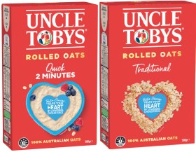 Uncle-Tobys-Traditional-or-Quick-Rolled-Oats-500g on sale
